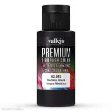 Vallejo 762053 - Metallic-Schwarz, Metallic, 60 ml