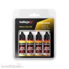 Vallejo 772378 - Farb-Set Gelb, 4x 18 ml