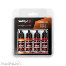 Vallejo 772381 - Farb-Set Orange, 4x 18 ml