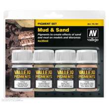 Vallejo 773191 - Pigment-Set Schlamm und Sand