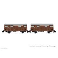 Arnold HN6573 - FS, 2-tlg. Set 2-achs. gedeckte Güterwagen Gs