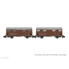 Arnold HN6574 - FS, 2-tlg. Set 2-achs. gedeckte Güterwagen Gs