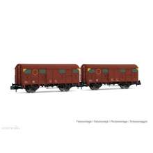 Arnold HN6575 - RENFE, 2-tlg. Set 2-achs. gedeckte Güterwagen J2