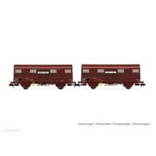 Arnold HN6572 - SNCF, 2-tlg. Set 2-achs. gedeckte Güterwagen G4 Permaplex