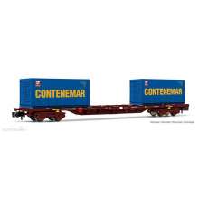 Arnold 80212699 - RENEF, 4-achsiger 60-Containerwagen MMC