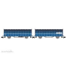 Arnold HN6698 - FS, kurzgekuppelter Schiebeplanen-Doppelwagen (2 x2 Achsen) der Bauart Laails 2, Ausiliare Milano,