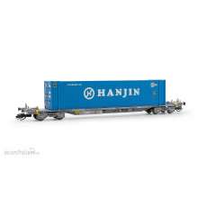 Arnold HN9753 - TOUAX, vierachsiger Containerwagen der Bauart Sffgmss mit 45? Container HANJIN