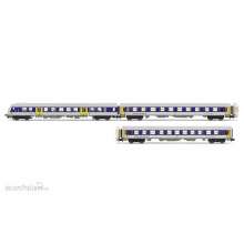 Arnold HN4368 - MRB, 3-tlg. Set Nahverkehrswagen, Silber/Blau, bestehend aus 1 x Bybdzf und 2 x Bom