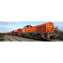 Jouef HJ2440 - COLAS RAIL, Diesellokomotive Vossloh DE 18, orange/gelb