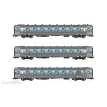 Jouef HJ4175 - SNCF, 3-tlg. Set DEV Inox Reisezugwagen (kurz), bestehend aus 2 x B8 und 1x A6D