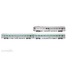 Jouef HJ4196 - SNCF, dreiteiliges Set EC Etoile du Nord, Set 1/2(1x A4Dtux, 1x B8u und 1x B91/2tu)