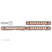 Jouef HJ4191 - SNCF, dreiteiliges Set Gran Confort-Wagen TEE Le Kléber (1x A8u, 1x A8tu + 1x Vru), grau, Grand com.