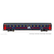 Lima HL4051 - FS, 2. Klasse Wagen UIC-Z1, Blau, Intercity NotteBasic, mit rosa Streifen