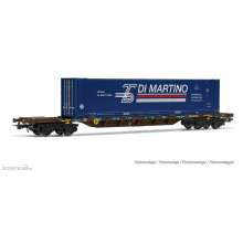 Rivarossi HR6576 - FS, 4-achs. Containerwagen Sgnss, Braun, mit 45 Container Trenitalia