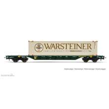 Rivarossi HR6578 - 4-achs. Containerwagen Sgnss, Grün, mit 45 Container Warsteiner