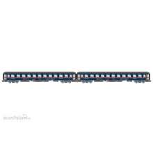 Rivarossi HR4378 - NightJet, 2-tlg. Set Liegewagen Bvcmz248.5, Blau