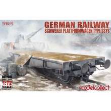 Modelcollect UA72086 - 1:72 German Railway Schwerer Plattformwagen Type ssys 1+1 pack