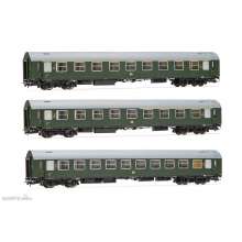 Rivarossi HR4327 - DR, 3-tlg. Set Reisezugwagen, Grün