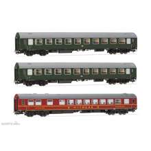 Rivarossi HR4328 - DR, 3-tlg. Set Reisezugwagen, Grün