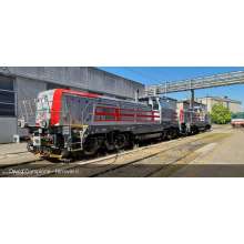 Rivarossi HR2900 - Mercitalia Rail, Diesellokomotive EffiShunter 1000, Silbern, rote Streifen