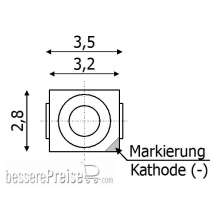 Tams Elektronik 81-50310-05 - SMD-LED PLCC2, kaltweiß