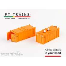 PT Trains 820807 - Set 2 x Container 20´OT DP DPRE9000918 + DPRE9002320