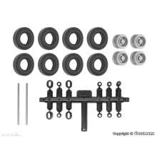 Viessmann 8423 - H0 Nachrüst-Set für kibri Anhänger und Auflieger, Zwillingsbereifung