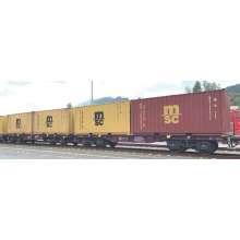 B-Models 90.503 - Containertragwagen-Doppeleinheit, 4x 20´-Container MSC