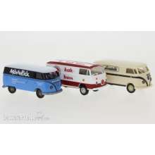 Brekina 90497 - Set mit 3 VW-Bulli-Modellen,