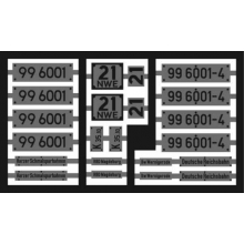 Weinert 91007 - Neusilberschilder für 99 6001, 99 6001-4