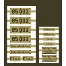 Weinert 91055 - Messingschilder für 85 002