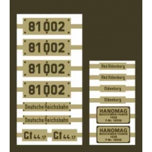 Weinert 91074 - Messingschilder für 81 002