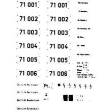 Weinert 9108 - Schiebebild-Beschriftung für BR 71