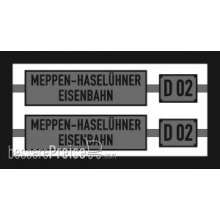 Weinert 9109 - Beschriftung für V 65 der Meppen-Haselünner Eisenbahn