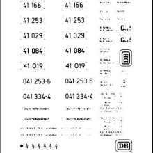 Weinert 9113 - Schiebebild-Beschriftung für BR 41