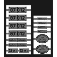 Weinert 91144 - Neusilberschilder für 87 012