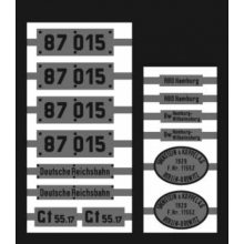 Weinert 91145 - Neusilberschilder für 87 015