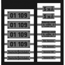 Weinert 91249 - Neusilberschilder für 01 109