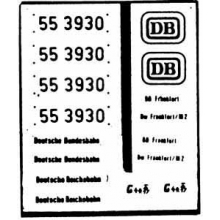 Weinert 9125 - Neusilberschilder für 55 3930