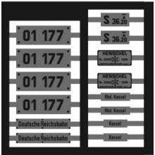 Weinert 91251 - Neusilberschilder für 01 177