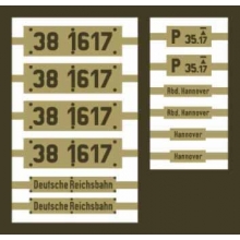 Weinert 91271 - Messingschilder für 38 1617