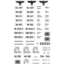 Weinert 9133 - Schiebebild-Beschriftung für BR 86