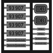 Weinert 9138 - Neusilberschilder für 93 907