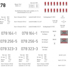 Weinert 91401 - Schiebebild-Beschriftung für BR 78