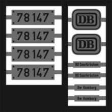 Weinert 91402 - Neusilberschilder für 78 147