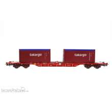 PT Trains 919001 - Wagen Sgnss TAKARGO Ep VI (38 94 455 2 057-7) + 2x CONT 20´OT TAKARGO