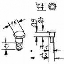 Weinert 92204 - Schrauben M 1 mit Sechskantkopf und langem Bund für Steuerung