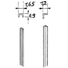 Weinert 9275 - Kunststoff-U-Profil 100 mm × 1,65 mm × 0,9 mm