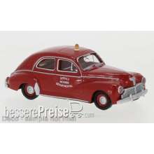 Brekina 92983 - Peugeot 203, rot, Service Incendie Departmental, mit Gelblicht, 1948