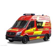 Herpa 954563 - Mercedes Benz Sprinter 13 Kasten Hochdach „Gerätewagen Instandhaltung Funk der Feuerwehr Stuttgart“